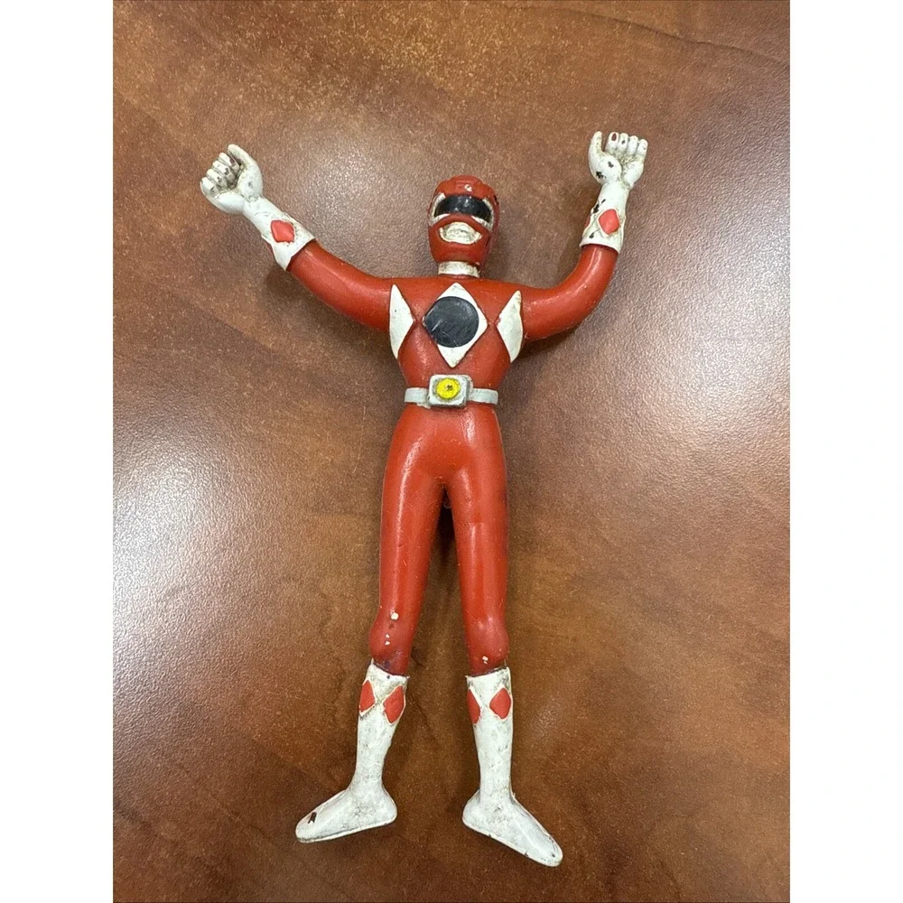 Vintage Power Rangers Red Bendi Bendy Bend Em Action Figure Toy 1994